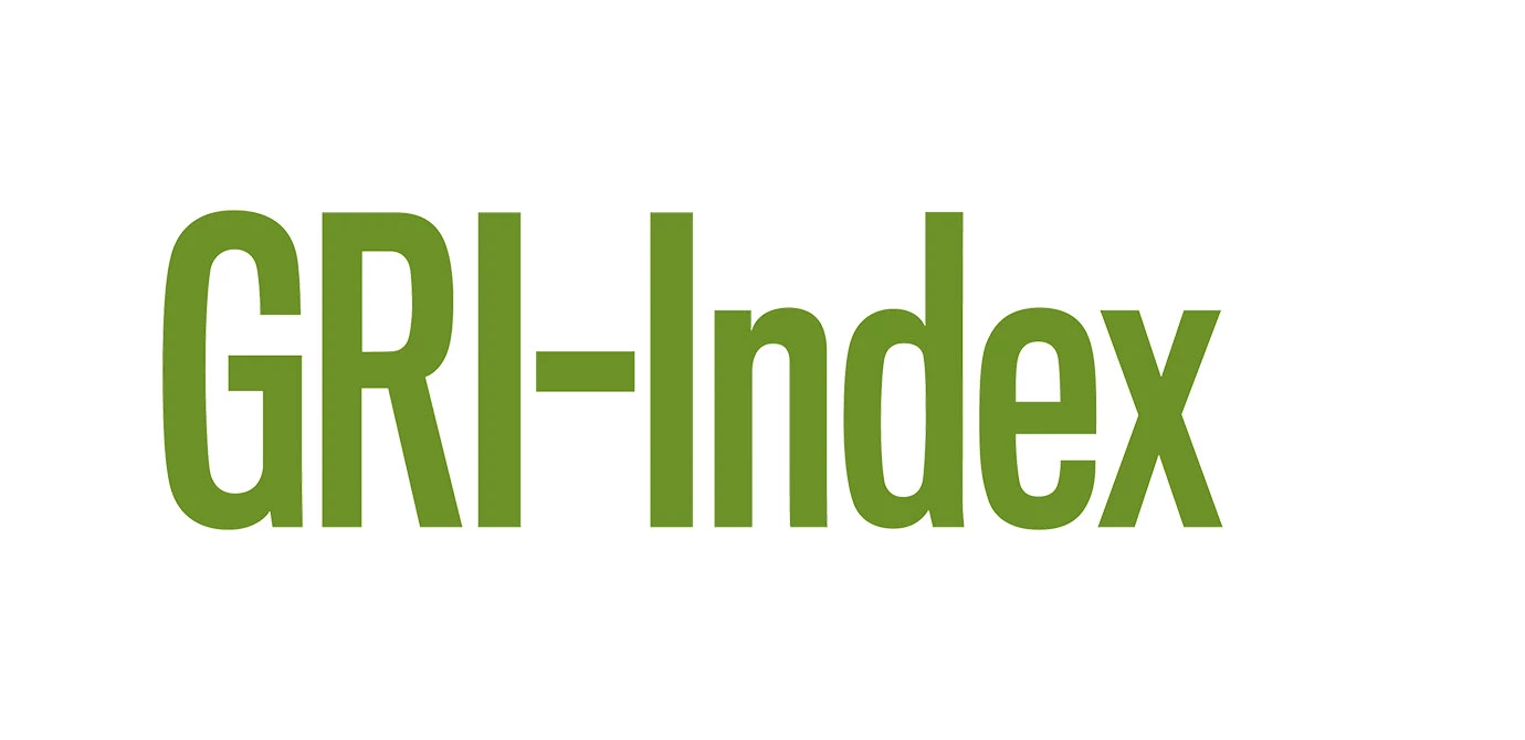 Grün hervorgehobener Text auf weißem Hintergrund, der "GRI-Index" zeigt.