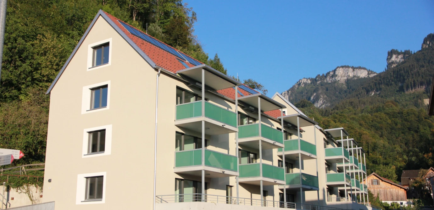 Die aufwändige Planung hat sich gelohnt: das neue Domizil für 16 Mietparteien der Alpenländischen in der Burgstraße Hohenems.